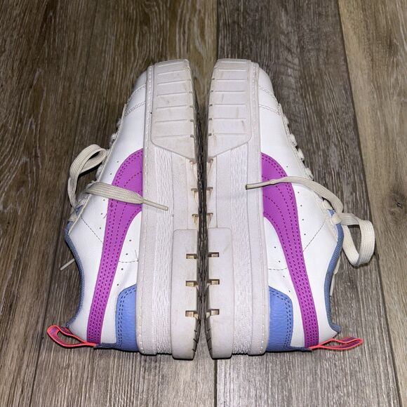Puma Mayze Glitz Girls Youth US Size 5 Platform 385142-01 Shoes White Pink Blue - Picture 9 of 11